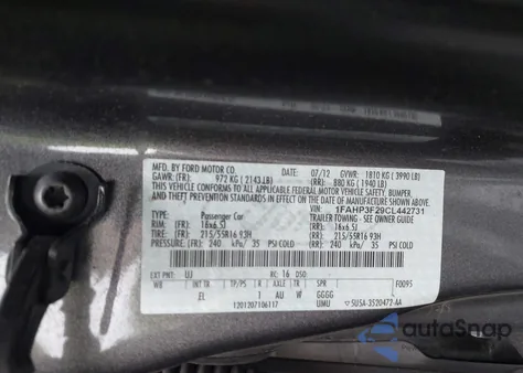 2012 Ford Focus Se from USA, damaged, VIN 1FAHP3F29CL442731
